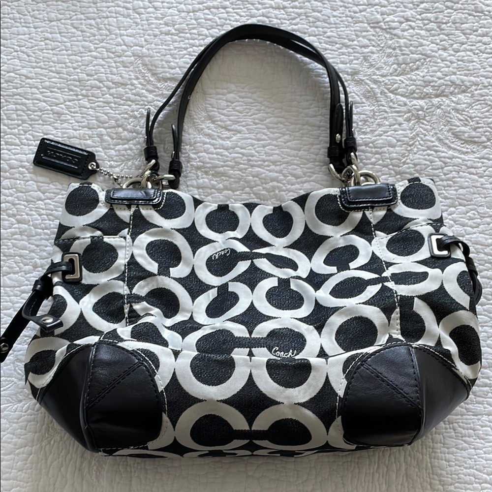 Coach Denim Jacquard Tote